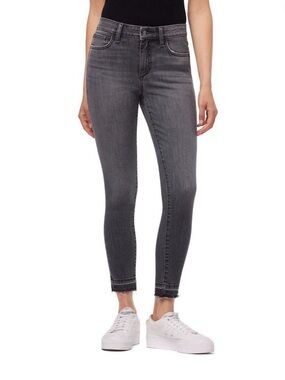 Joe’s Jeans Curvy Skinny Crop “Odina” Gray Wash Jeans Size 29 Raw Hem Stretch